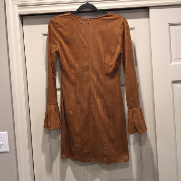 Anthropologie Do-Be faux suede brown dress. SIZE S NWT - Picture 6 of 7